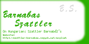 barnabas szattler business card